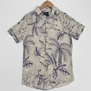 CIAO Men's Linen Short Sleeve Shirt